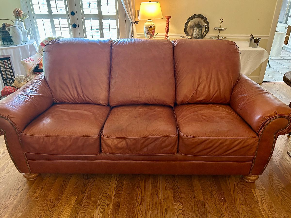 Flexsteel leather sofa