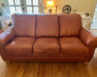 Flexsteel leather sofa