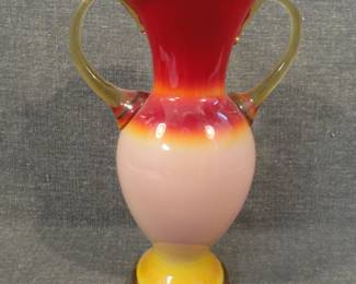 Kanawha Glass Amberina Vase