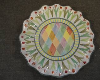 Mackenzie Childs Fluted Plate