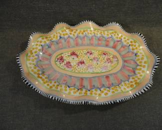 Mackenzie Childs Fluted Platter
