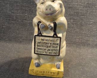 Cast Iron Thrifty Pig Bank