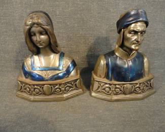Vintage Pompeian Bronze Bookends