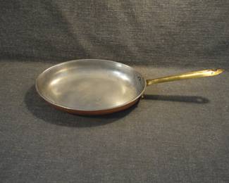 Vintage Oval Copper Fish Saute Pan