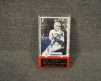 Signed Joe Namath HOF Card (COA)