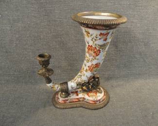 Vintage Wong Lee Porcelain Cornucopia Vase