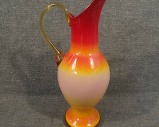 Kanawha Glass Amberina Pitcher