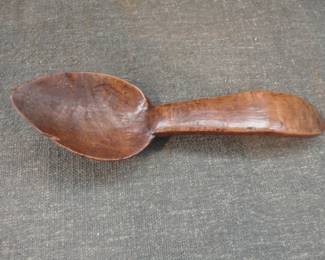 Antique Hand Carved Treen Spoon