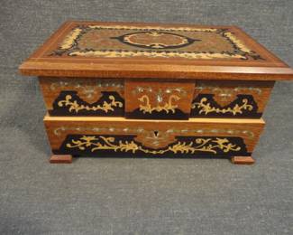 Mapsa Inlaid Wood Jewelry Music Box