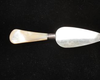 Vintage MOP & Sterling Cheese Knife