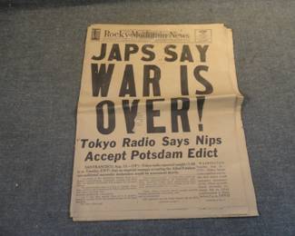 Japs Say War is Over Newapaper