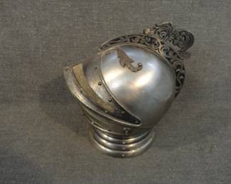 Vintage MCM Knight Helmet Decanter Set
