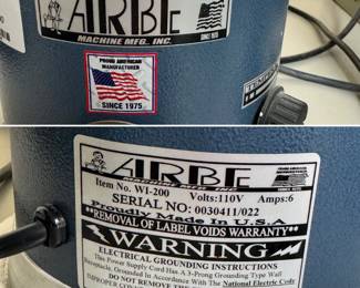 Closeups of the Arbe Machine Manufacturing wax injector, model WI-200, designed for jewelry castingAn Arbe Machine Manufacturing wax injector, model WI-200, designed for jewelry casting