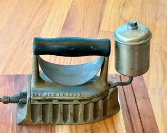 antique "The Monitor" gas sad iron