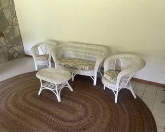 Padded Wicker Furniture Set