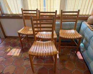 (4) Wooden Chairs
