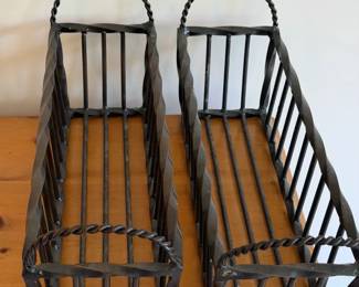 (2) Iron Baskets
