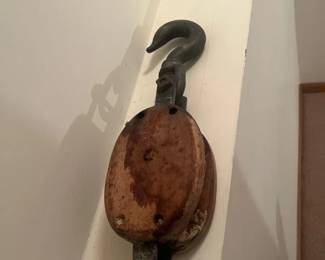 Wood Block and Tackle Pulley
