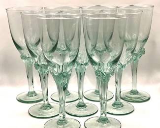 (9) 8” Bormioli Rocco “Bouquet” Vintage Wine Glasses