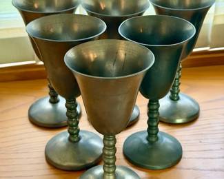 (6) 7” Pewter Goblets
