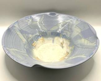 9 1/2” Signed Wheel-Thrown Pottery Bowl