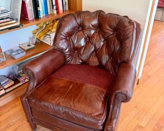 Bloomingdale Brothers Tufted Leather Armchair