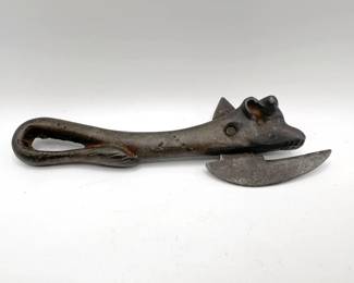 Antique Cast Iron "Bully Beef" Can Opener — Late 19th or Early 20th Century