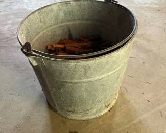 Bucket of Clothes Pins