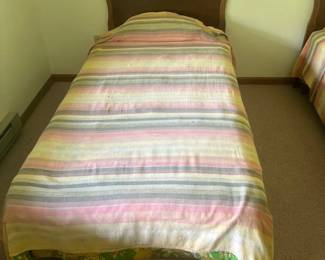 Twin Bed Frame with Wooden Headboard
