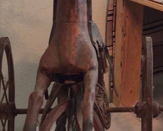 hand carved horse tricycle