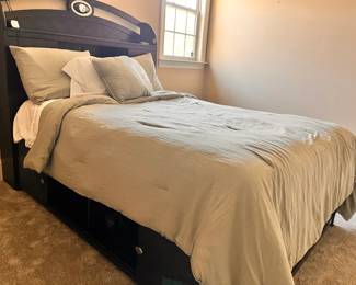 Full Bed with Built In Storage and Mattress