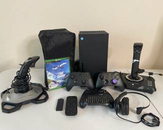 "Xbox Series X Ultimate Flight Simulator Bundle w/ 1TB Seagate Expansion Card, 3 Controllers, Flightsticks & Headset "