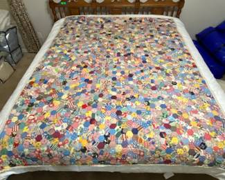 VNTG HAND STITCHED PATCHWORK QUILT