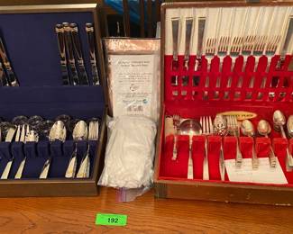 2 VNTG SILVER PLATED FLATWARE SETS IN PRESENTATION CASES