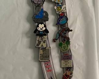 DISNEY LANYARD WITH COLLECTORS PINS