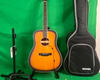 DONNER ACOUSTIC GUITAR/GIG BAG/STAND