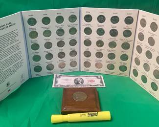 COMPLETE AMERICA'S NATIONAL PARK COMMEMORATIVE QUARTER SERIES/$2 NOTE & IKE DOLLAR COIN