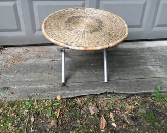 Fold up wicker table