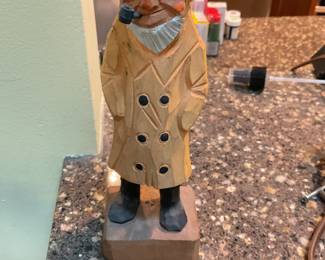 Another hand carved painted wooden sea captain