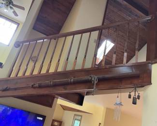 Very large harpoon on display