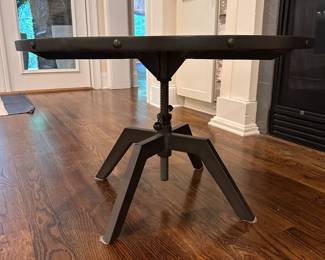 F6 - $175. Pottery Barn "Blaine" Bunching Table / Adjustable Coffee Table. Measures 31.5" wide x 16 - 28" tall. 
