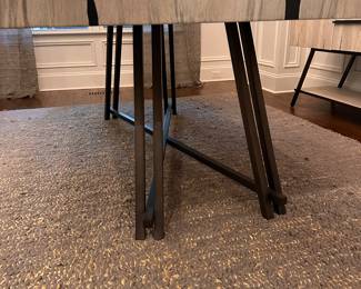 F2 - $1,500. Arhaus, Nika Spalted Oak 94" Rectangular Dining Table. Measures 94" x 43.25" x 29.5" tall. 