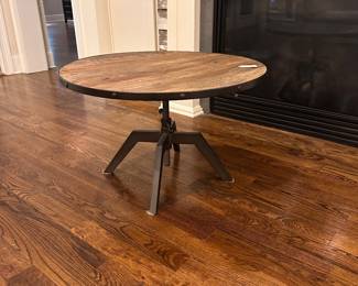 F6 - $175. Pottery Barn "Blaine" Bunching Table / Adjustable Coffee Table. Measures 31.5" wide x 16 - 28" tall. 