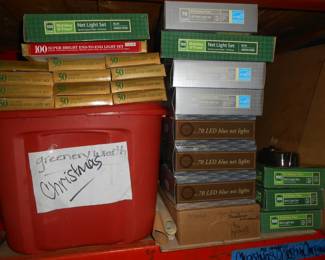 Boxes of Christmas Lights