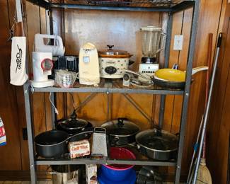 Folding Metal Shelf Not For Sale - Property of Seasons