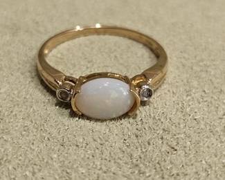 Ring w/ Opal & Diamond Accents -