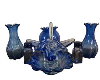 Blue Glass Lot