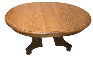 Traditional Oak Dining Pedestal Table