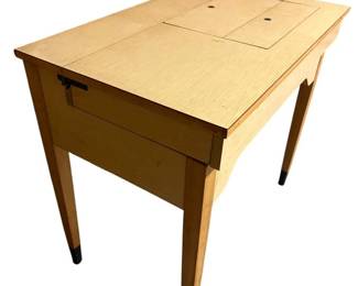 Vintage Sewing Table Sewing Machine And Supplies
