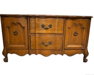 Vintage Bassett Cabinet With Hutch